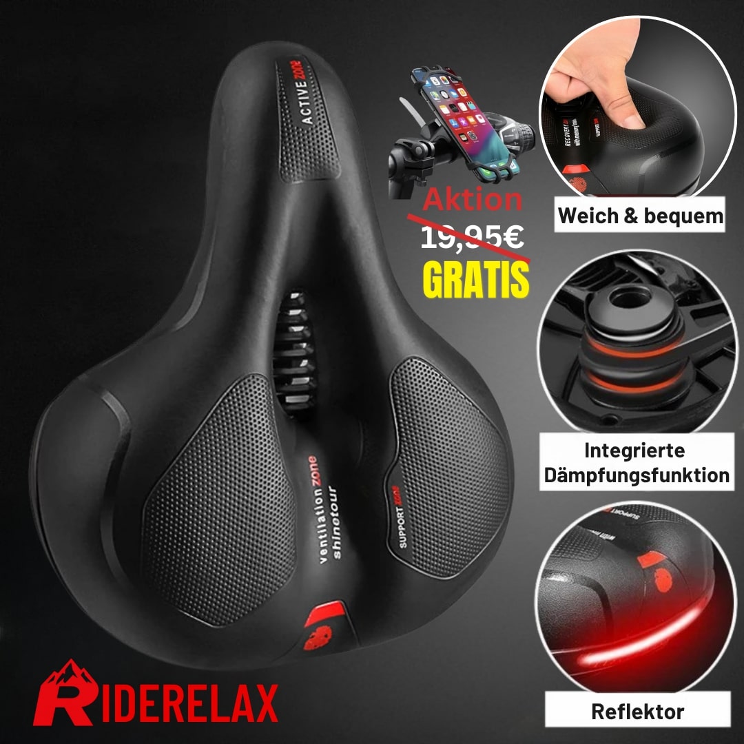 Ergonomischer Comfort Sattel mit Dämpfer